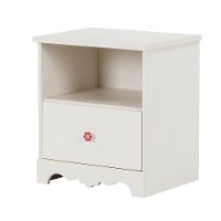 10076 White Wash Drawer Nightstand - Lily Rose-2