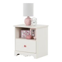 10076 White Wash Drawer Nightstand - Lily Rose-3