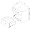 10076 White Wash Drawer Nightstand - Lily Rose-5