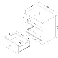 10076 White Wash Drawer Nightstand - Lily Rose-5