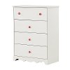 10077 White Wash 4 Drawer Chest - Lily Rose-2