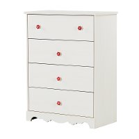 10077 White Wash 4 Drawer Chest - Lily Rose-2