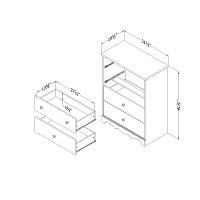 10077 White Wash 4 Drawer Chest - Lily Rose-4