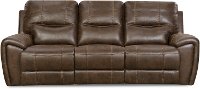 Chocolate Brown Manual Reclining Sofa - Desert