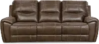 Desert Chocolate Brown Manual Reclining Sofa