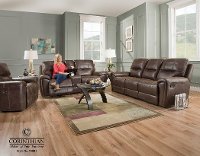 Chocolate Brown Manual Reclining Living Room Set - Desert