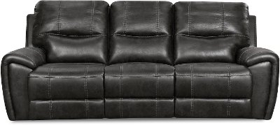 Eclipse Black Manual Reclining Sofa - Desert