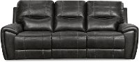 Eclipse Black Power Reclining Sofa - Desert