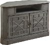50 Inch Textured Gray Corner TV Stand