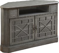 50 Inch Textured Gray Corner TV Stand