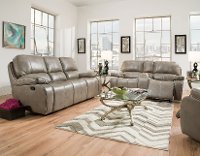 Smoke Gray Manual Reclining Living Room Set - Jamestown
