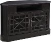 50 Inch Textured Black Corner TV Stand