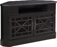 50 Inch Textured Black Corner TV Stand