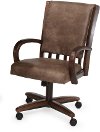 PALANCE/CASTERCHAIR Clearance Walnut Caster Dining Chair - Palance Collection