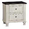 Clearance Weathered White Casual Traditional Nightstand - Carriage House