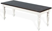 Casual Classic Weathered White Two-Tone Bench - Carriage House