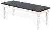 Clearance Casual Classic Weathered White Two-Tone Bench - Carriage House