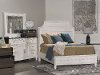 Clearance Weathered White Casual 6 Piece Queen Bedroom Set - Carriage House