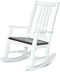 Bourbon French Country White Rocker