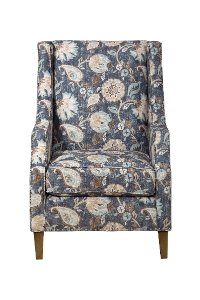 Indigo Blue Traditional Accent Chair - Westbrook-2