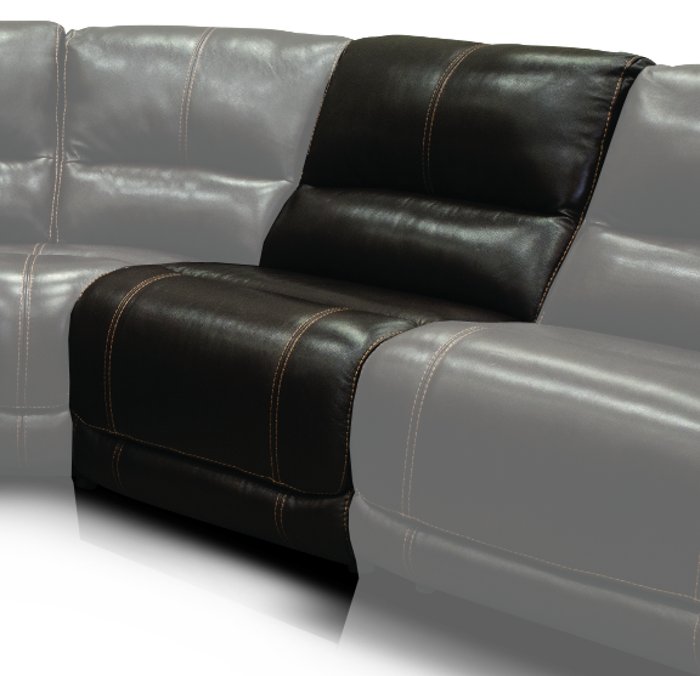 Brown Armless Power Recliner with Power Headrest