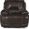 Brant Brown Leather-Match Power Recliner