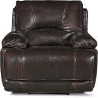 Brown Leather-Match Power Recliner