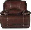 Burgundy Leather-Match Power Recliner