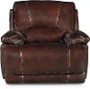 Burgundy Leather-Match Power Recliner