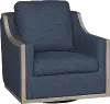 Bayly Navy Blue Swivel Barrel Accent Chair