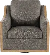 Bayly Charcoal Gray Swivel Barrel Accent Chair