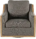 Bayly Charcoal Gray Swivel Barrel Accent Chair