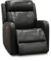 Blair Gray Leather-Match Power Swivel Glider Recliner