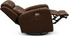 Brown Leather-Match Power Swivel Glider Recliner - Blair-3