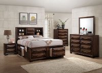 Contemporary Brown 6 Piece Queen Bedroom Set - Anthem
