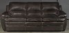 Casual Contemporary Dark Brown Leather Sofa - Plano-2