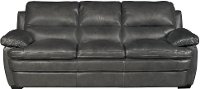 Casual Contemporary Slate Leather Sofa - Plano