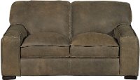 Casual Classic Brown Leather Loveseat - Modena