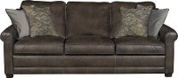 Casual Classic Stone Brown Leather Sofa - Crafton