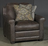 Casual Classic Stone Brown Leather Chair - Crafton