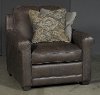Casual Classic Stone Brown Leather Chair - Crafton-2