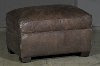 Casual Classic Stone Brown Leather Ottoman - Crafton-1