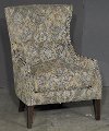 Ikat Stone Classic Traditional Wing Chair - Crafton -1