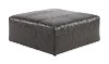 Casual Classic Steel Gray Leather-Match Ottoman - Denali-2