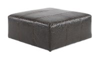 Casual Classic Steel Gray Leather-Match Ottoman - Denali-2