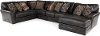 Steel Gray 5 Piece Sectional Sofa with RAF Chaise - Denali