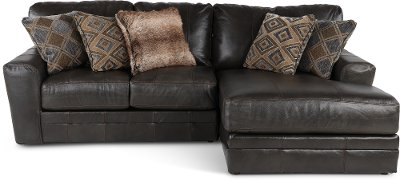 Steel Gray 2 Piece Sectional Sofa with RAF Chaise - Denali