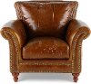 Classic Traditional Brown Leather Chair - Butler