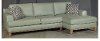 Aqua Green Leather 2 Piece Sectional Sofa with RAF Chaise - Interstellar