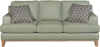 Contemporary Aqua Green Leather Sofa - Interstellar